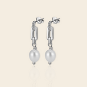 Pearl Link Drop Earrings
