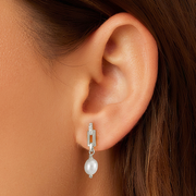 Pearl Link Drop Earrings
