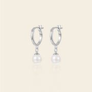 Pearl Drop Hoops