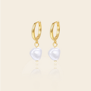 Pearl Drop Hoops