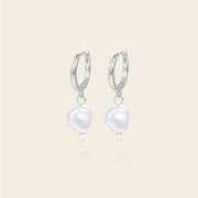 Pearl Drop Hoops
