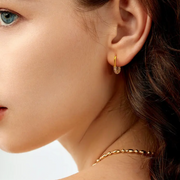 Sculpted Pavé Hoops