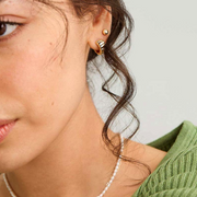 Ribbed Gold Statement Hoops